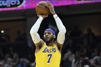 Carmelo Anthony, en un partido con Los Angeles Lakers (Foto: Cordon Press).