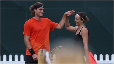 Stefanos Tsitsipas y Paula Badosa en The Boodles