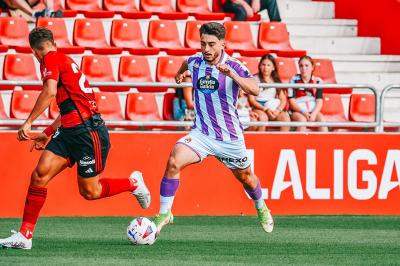 Raúl Moro, ante el Mirandés (Foto: Sara Cabezas).