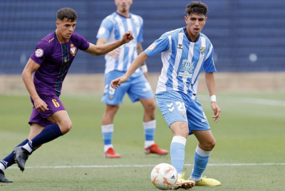 Izan Merino, en un partido con el Atlético Malagueño. (Foto. MCF)