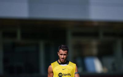 Eric García, en una sesión del Barcelona (Foto: FCB).