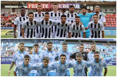 Imágenes recientes de alineaciones del Castellón y el Málaga en pretemporada.
