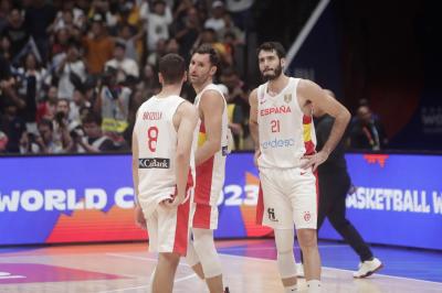 Los jugadores de España, tras quedar eliminados del Mundial (Foto: EFE).