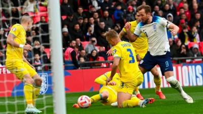 Harry Kane, durante el Inglaterra-Ucrania. Fuente: EFE