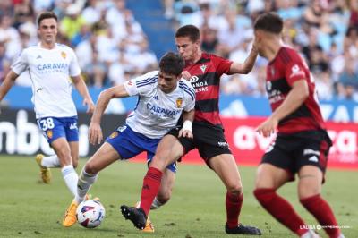 Alejandro Francés, en el Racing de Ferrol - Real Zaragoza (Foto: LALIGA).