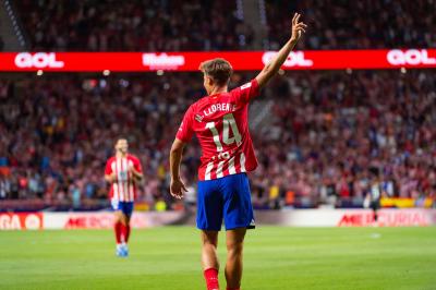 Marcos Llorente celebra un gol con el Atlético de Madrid (Foto: Cordon Press).