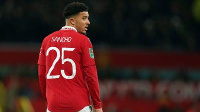 Jadon Sancho durante un partido con el Manchester United (Foto: Cordon Press)