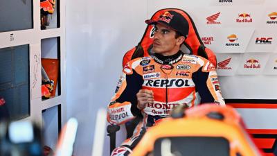 Marc Márquez, en su box del Repsol Honda este 2023 (Cordon Press).