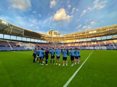 Entrenamiento del Levante en el Ciutat.