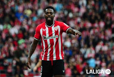 Iñaki Williams, ante el Rayo en San Mamés (Foto: LaLiga).
