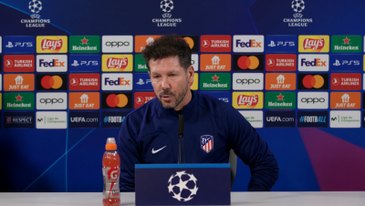 Simeone, en sala de prensa.