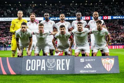 El XI del Sevilla en el Metropolitano (Foto: SFC).