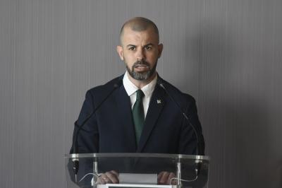 Manu Fajardo, en la presentación de Chimy y Fornals (Foto: Kiko Hurtado)
