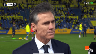Miguel Ángel Corona, en el estadio de Gran Canaria.