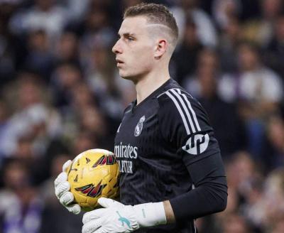 Andriy Lunin, en un partido del Real Madrid (Foto: Cordon Press).