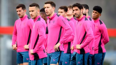 Una sesión de entrenamiento del primer equipo en Lezama (Foto: Athletic Club).