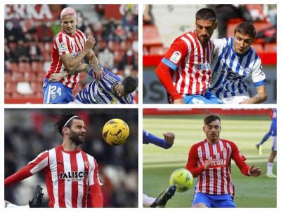 Los últimos cuatro delanteros fichados por el Sporting en el mercado invernal.