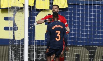Giorgi Mamardashvili detiene el penalti (Foto: LALIGA).
