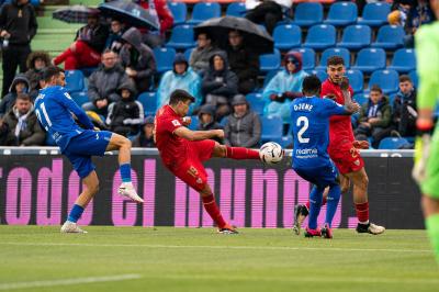 Acuña, ante el Getafe (Foto: Cordon Press).