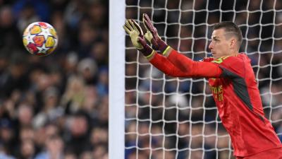 Lunin parando el penalti de Bernardo Silva (Fuente: Cordon Press)