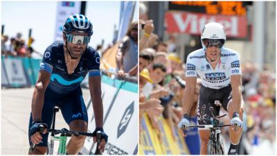 Alejandro Valverde y Alberto Contador, durante sus etapas como profesionales.