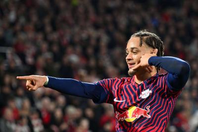 Xavi Simons celebra un gol con el Leipzig (FOTO: Cordón Press).