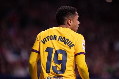 Vitor Roque, en un partido con el FC Barcelona (Foto: Cordon Press).
