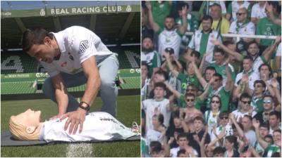 La campaña del Racing sobre la concienciación de la RCP (Fuente: Racing)