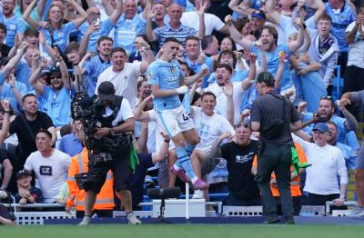 Phil Foden celebra un gol en el Etihad (Foto: Europa Press)