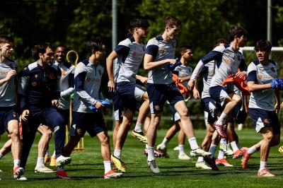 Los jugadores de la RealSociedad se ejercitan en Zubieta esta temporada (Foto: Real Sociedad).