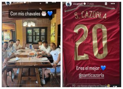 La celebración del cumpleaños de Camarasa y el regalo de Cazorla.