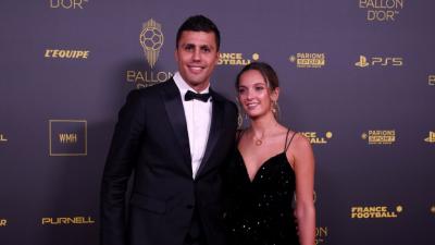 Rodri y su pareja en la gala del Balón de Oro (Europa Press)