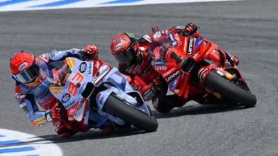 Marc Márquez y Pecco Bagnaia, durante esta temporada 2024 (Foto: Cordon Press).
