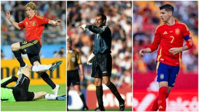 Fernando Torres, Andoni Zubizarreta, Alvaro Morata, entre los jugadores de la Selección Española