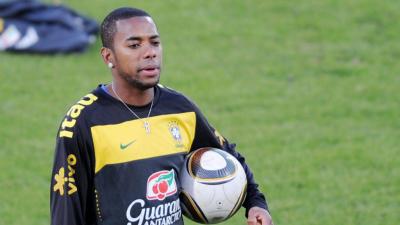 Robinho en un entrenamiento con Brasil (Cordon Press)