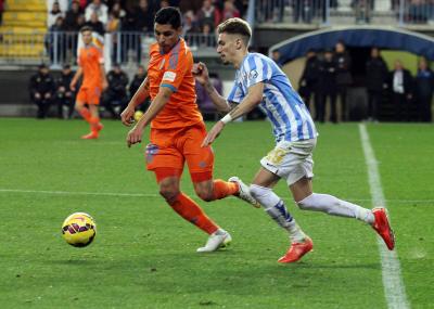 Samu Castillejo, en su etapa en el Málaga CF (Foto: Cordon Press).