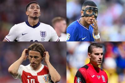 BellinghaM, Mbappé, Modric y Lunin, durante la Eurocopa.