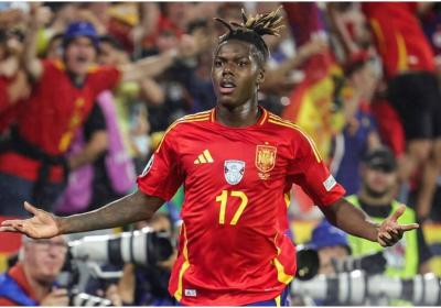 Show de Nico Williams ante Georgia en la Eurocopa de Alemania (Foto: EFE).