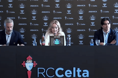 José Gainzarain, Marian Mouriño y Marco Garcés (Foto: RC Celta).
