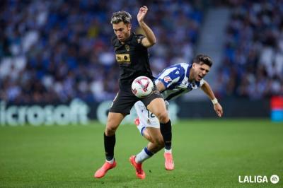 Hugo Duro, ante la Real Sociedad (Foto: LALIGA).