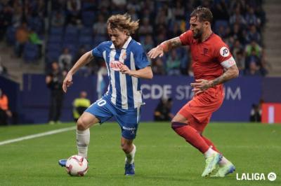 Gudelj, durante el partido ante el Espanyol (Foto: LaLiga).