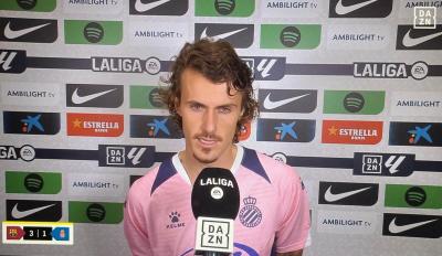 Carlos Romero, tras el Barcelona-Espanyol.
