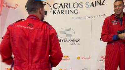 Eden Hazard gana a Kylian Mbappé en una carrera de karts en Madrid