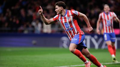 Julián Álvarez durante un partido del Atlético de Madrid (Fuente: Cordon Press)