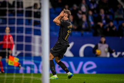 Dani Gómez, ante el RCD Espanyol (Foto: Valencia CF).