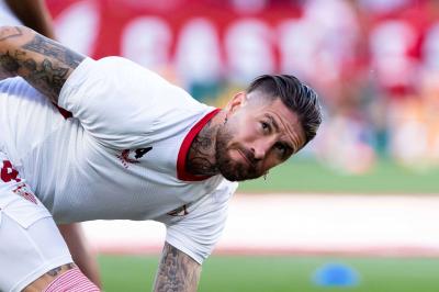Sergio Ramos, en uno de sus últimos partidos con el Sevilla (Foto: Cordon Press).