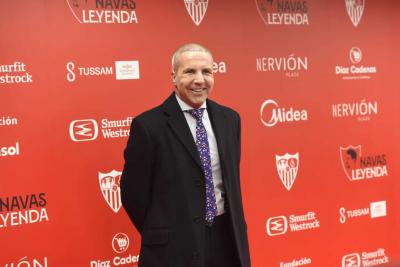 Cristóbal Soria en la despedida de Jesús Navas (Foto: Kiko Hurtado)