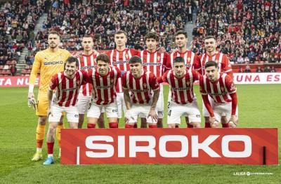 Once del Sporting ante el Eibar (Foto: LaLiga).
