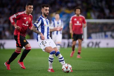 Brais Méndez, en el Manchester United-Real Sociedad (Foto: Cordon Press).