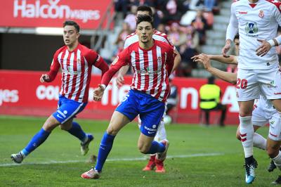 Federico Barba, en un partido con el Sporting (Foto: Luis Manso).